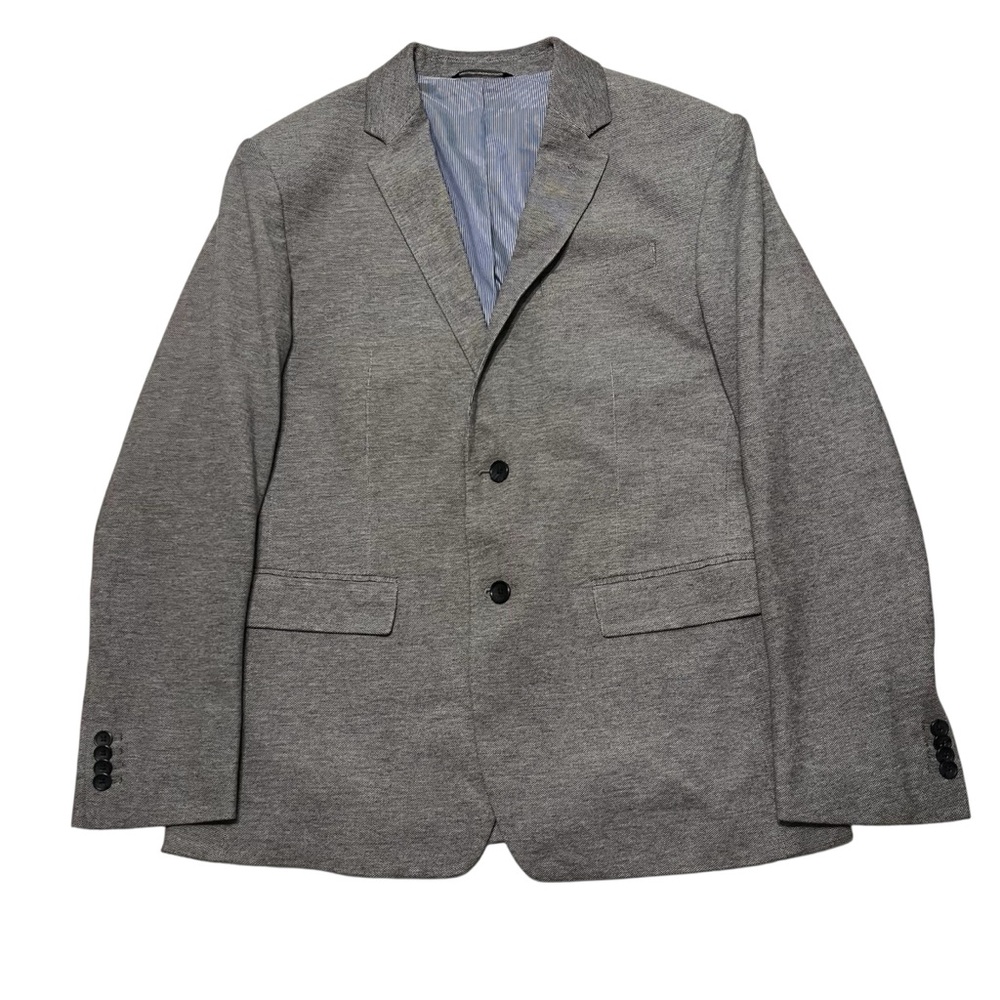 Banana Republic Sport Coat Jacket 44R Gray Slim Fit Two Button Blazer Classic